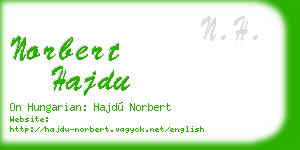 norbert hajdu business card